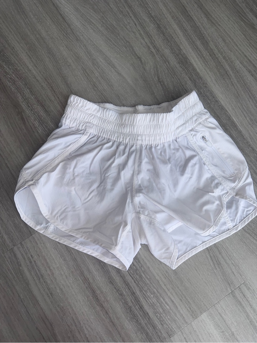 lululemon athletica White Women's Athletic Shorts with Elastic Waistband